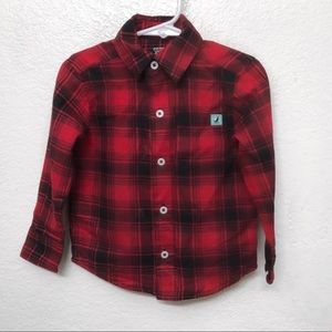 BOY RED PLAID SHIRT- size 2T